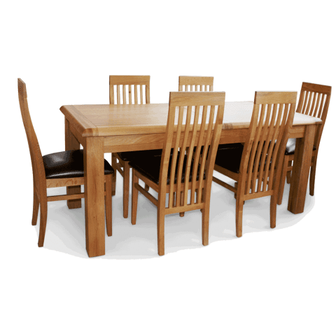 8 seater solid clearance oak dining table