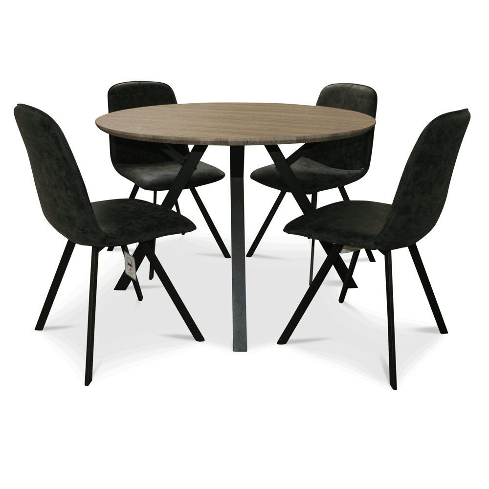 Mizen Round Dining Table & 4 Chairs